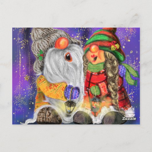 Happy Gnome Christmas Kaart (Achterkant)