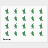 happy gnome hold a apple ronde sticker (Vel)