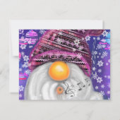 Happy Gnome in het Paarse Pet Zing een kerstlied - (Achterkant)