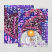 Happy Gnome in het Paarse Pet Zing een kerstlied - (Voorkant / Achterkant)