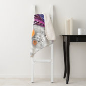 Happy Gnome in het Paarse Pet Zingt een kerstlied Sherpa Deken (In situ)