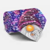 Happy Gnome in het Paarse Pet Zingt een kerstlied Stropdas (Opgerold)