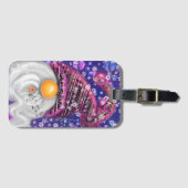 Happy Gnome In Purple Hat Sings A Christmas Song   Bagagelabel (Voorkant (horizontaal))