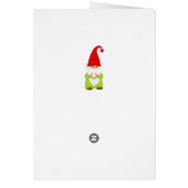 Happy Gnome met Hoefijzer op Green Birthday Kaart (Achterkant)