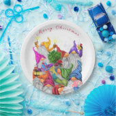 Happy Gnome Party Christmas Paper Borden Papieren Bordje (Feest)