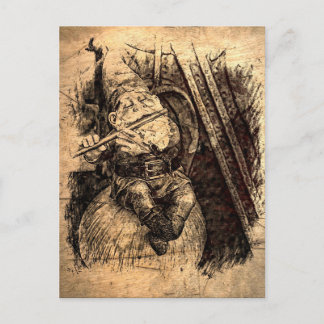 Happy Gnome Post Card (Sepia) Briefkaart