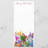 Happy Gnomen Party in het kerstmenu Menu (Achterkant)