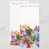 Happy Gnomen Party in het kerstmenu Menu (Voorkant / Achterkant)