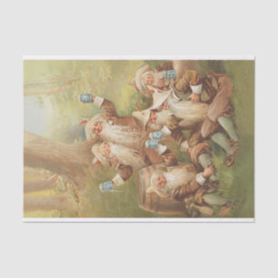 Happy Gnomes Antiek reclame voor bier (1898) Tissuepapier