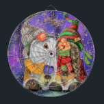 Happy Gnomes Christmas Dart Board Dartbord<br><div class="desc">Dartborden met paar omhelsde kabouters Zingen Happy Christmas Song Fun Tekening Gnome Party - Kies / Voeg Uw Unieke Tekst / Naam / Kleur - Maak Uw Speciale Gift - Vergroot en verplaats of verwijder en voeg afbeelding / tekst met maatwerktool ! Tekening en ontwerp van MIGNED. Bekijk mijn andere...</div>