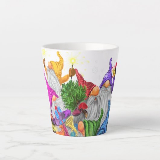 Happy Gnomes Christmas Latte Mok (Voorkant)