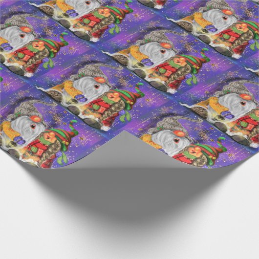 Happy Gnomes kerstinpakpapier Cadeaupapier (Hoek)