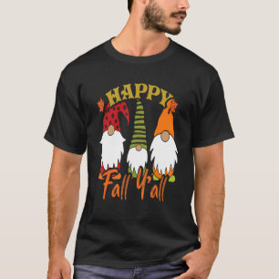 Happy Gnomes Pumpkin Autumn Happy Herfst T-shirt