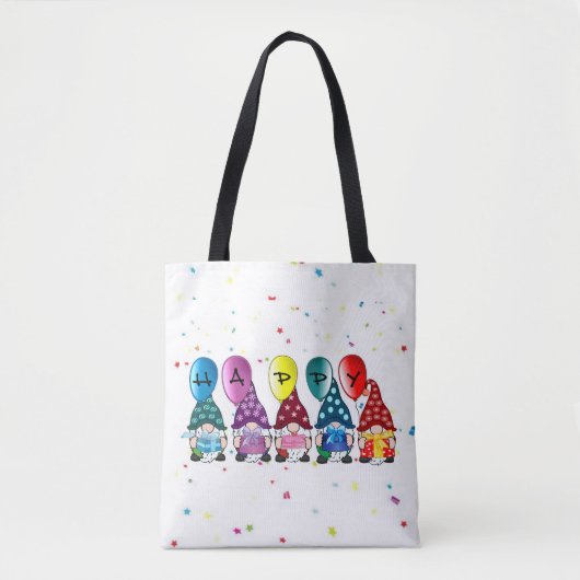 Happy Gnomes Tote Bag (Voorkant)
