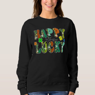 Happy Go gelukkig Leopard ontwerp St patrick's day Trui