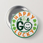 Happy Go Lucky-52904 Ronde Button 7,6 Cm (Voorkant /achterkant)