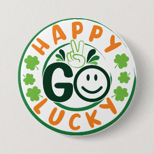 Happy Go Lucky-52904 Ronde Button 7,6 Cm