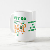 HAPPY GO Lucky GEZEGEND Persoonlijke St Patrick's  Koffiemok (Voorkant links)