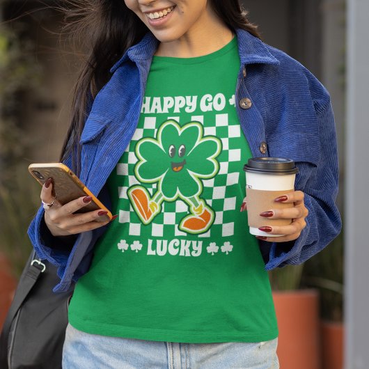Happy Go Lucky Green Vrouwen St. Patrick's Day T-shirt