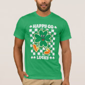 Happy Go Lucky Green Vrouwen St. Patrick's Day T-shirt (Voorkant)