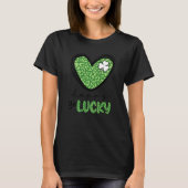 Happy Go Lucky Heart St Patricks Day Lucky C Shamr T-shirt (Voorkant)