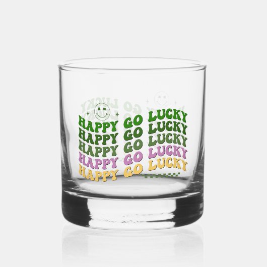 Happy Go Lucky Irish Whisky Glas (Achterkant)