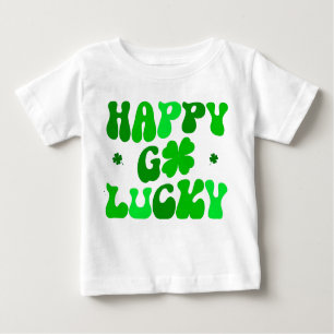 HAPPY GO LUCKY Shamrock Baby Baby T-shirt