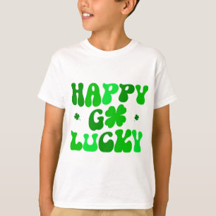 HAPPY GO LUCKY Shamrock St. Patrick Kind's T-shirt