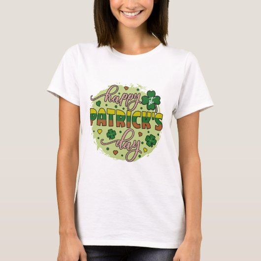 Happy go Lucky st patrick's dag T-shirt (Voorkant)