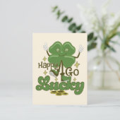 Happy Go Lucky St. Patrick's Day Briefkaart (Staand voorkant)