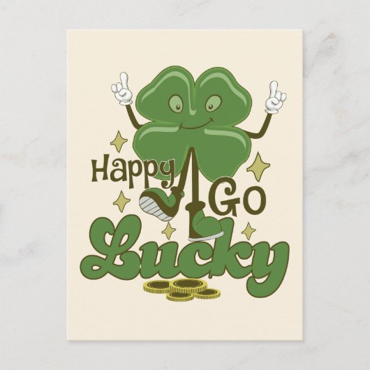 Happy Go Lucky St. Patrick's Day Briefkaart (Voorkant)