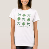 Happy Go Lucky St Patrick's Day Coquette Stijl T-shirt (Voorkant)