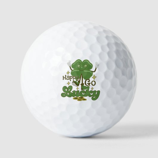 Happy Go Lucky St. Patrick's Day Golfballen (Voorkant)