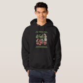 Happy Go Lucky St Patrick's Day Groovy Retro Hoodie (Voorkant volledig)