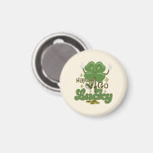 Happy Go Lucky St. Patrick's Day Magneet (Voorkant / Achterkant)