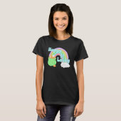 Happy Go Lucky St Patrick's Day regenboog voor jon T-shirt (Voorkant volledig)