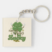 Happy Go Lucky St. Patrick's Day Sleutelhanger (Achterkant)