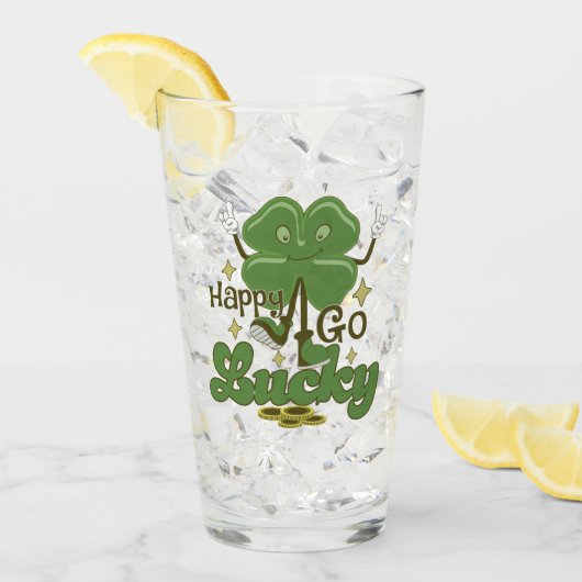 Happy Go Lucky St. Patrick's Glas (Voorkant ijs)