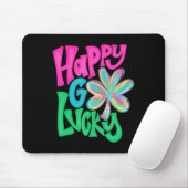 Happy Go Lucky Tie Dye Shamrock St Patricks Day Wo Muismat (Met muis)
