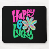 Happy Go Lucky Tie Dye Shamrock St Patricks Day Wo Muismat (Voorkant)