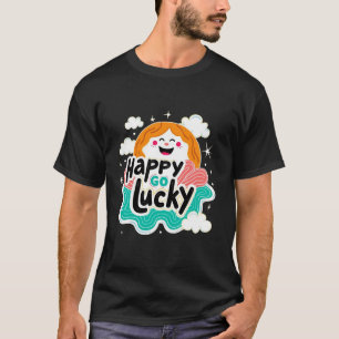 Happy Go Lucky: vrolijke zon en positieve vibe T-shirt