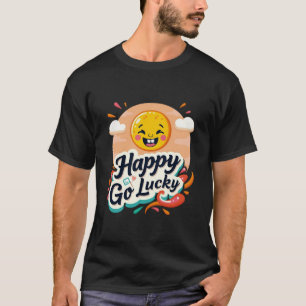 Happy Go Lucky: vrolijke zon en positieve vibe T-shirt
