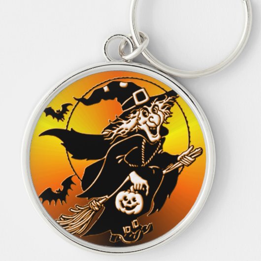 Happy Go Lucky Witch Sleutelhanger (Voorkant)