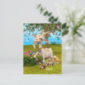 Happy Goat Briefkaart (Staand voorkant)