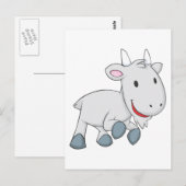 Happy Goat Briefkaart (Voorkant / Achterkant)