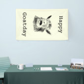 Happy Goat Day Funny Screening Animal Birthday Art Spandoek (Beurs)