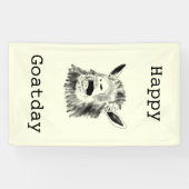 Happy Goat Day Funny Screening Animal Birthday Art Spandoek (Horizontaal)