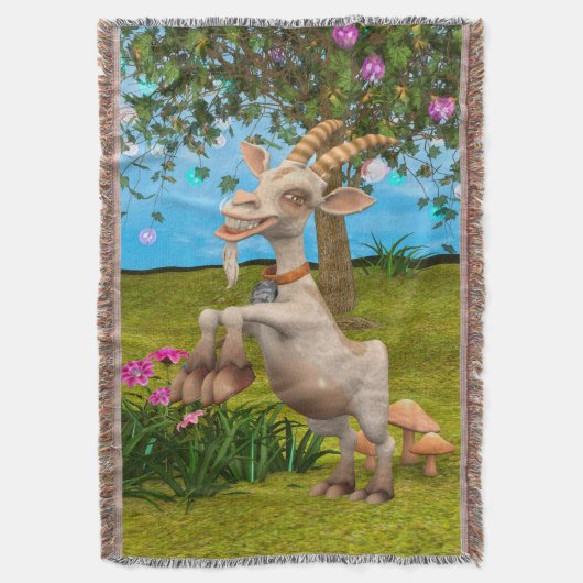 Happy Goat Deken (Voorkant Verticaal)