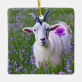 Happy Goat Keramisch Ornament (Voorkant)