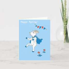Happy Goat Spring Wenskaart Kaart